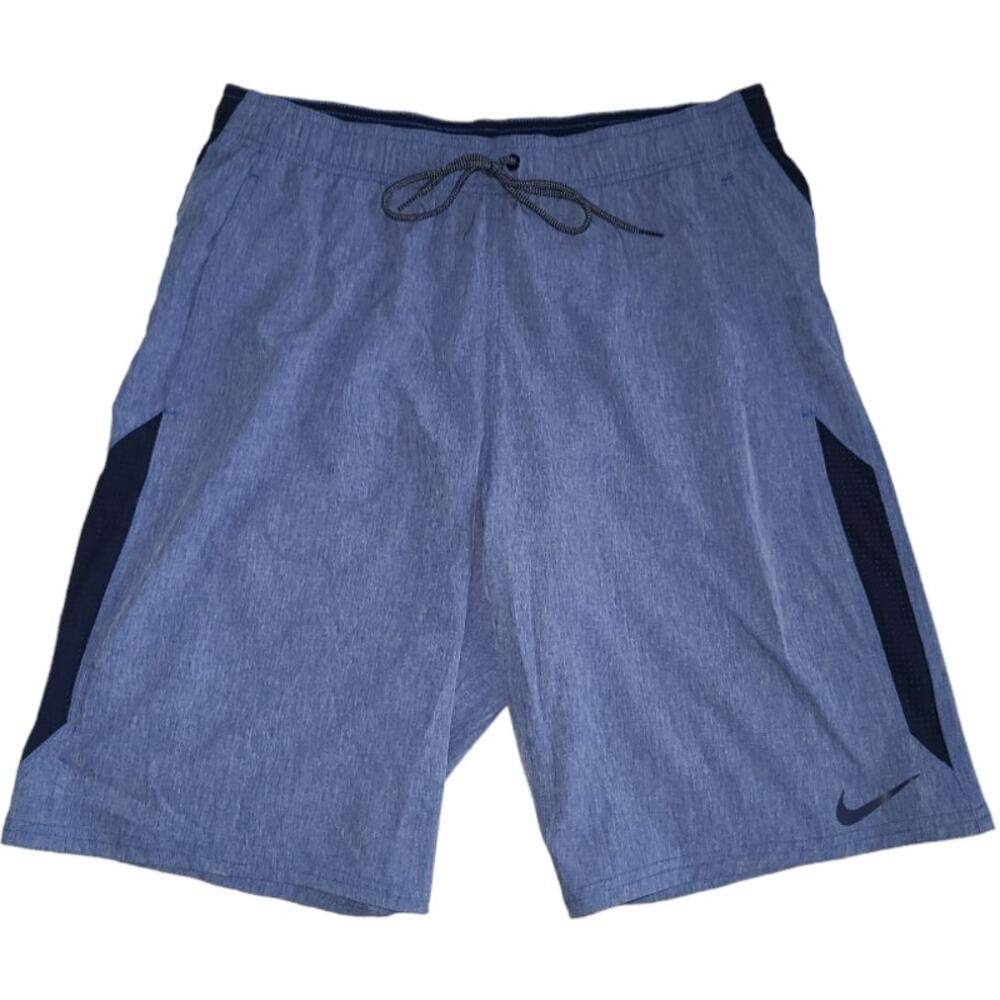 NWT Nike Contend Volley 9" Swim Trunks LT Blue Stretch Beach Vacation Surf